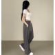 2月回饋優惠❤️現貨｜17色!!! 索繩兩穿高腰棉寬褲 (SHORT / LONG)