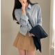 2月回饋優惠❤️預訂｜基本款純棉純色長袖短版恤衫