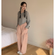 春季預訂|V領裁剪WAFFLE長袖上衣 春季預訂|V領裁剪WAFFLE長袖上衣
