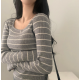 春季現貨｜方領羅紋修身長袖針織衫 - 9色