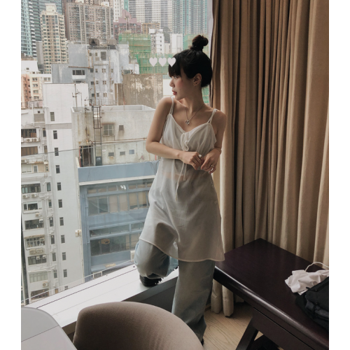 春季預訂｜透視綁帶背心連身裙