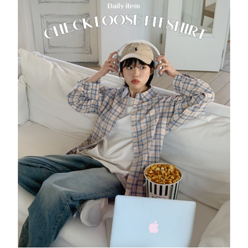 春季預訂｜寬鬆格紋襯衫