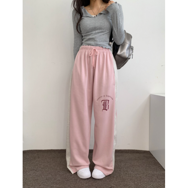春季預訂｜哥德式印花拼色棉寬褲