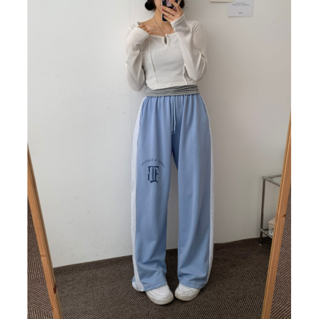 春季預訂｜哥德式印花拼色棉寬褲