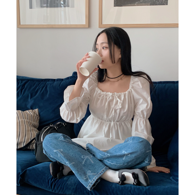 春季預訂｜蝴蝶結抽褶泡泡連身裙