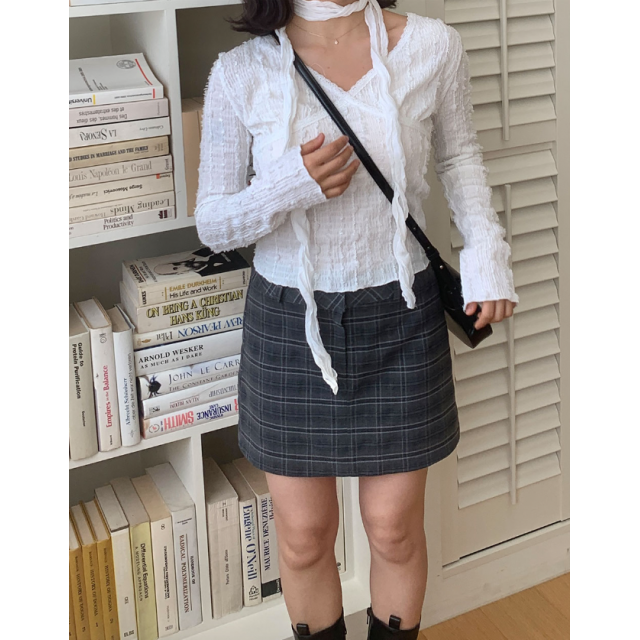 春季預訂｜復古格紋迷你短裙