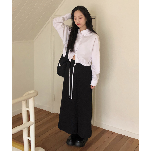 春季預訂｜繫帶短版襯衫