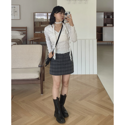 春季預訂｜復古格紋迷你短裙