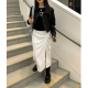 春季預訂｜尼龍抽褶細繩前開叉長裙