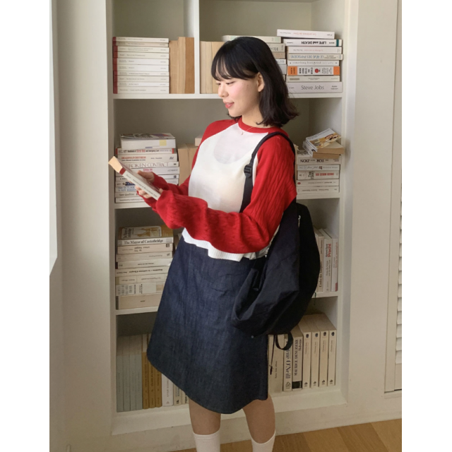 春季預訂｜Twist寬鬆拼色春夏針織上衣