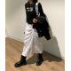 春季預訂｜尼龍抽褶細繩前開叉長裙