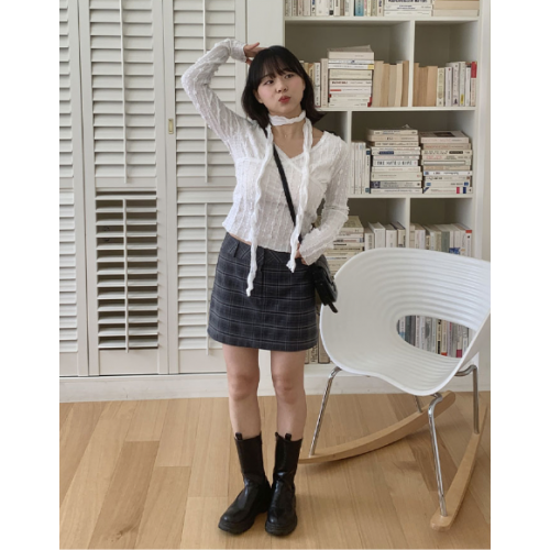 春季預訂｜復古格紋迷你短裙