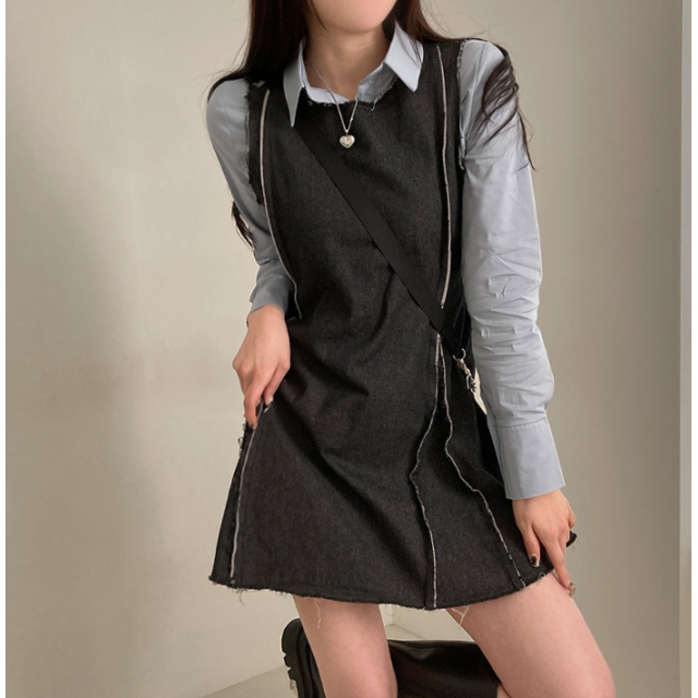 春季預訂｜復古牛仔背心連身裙