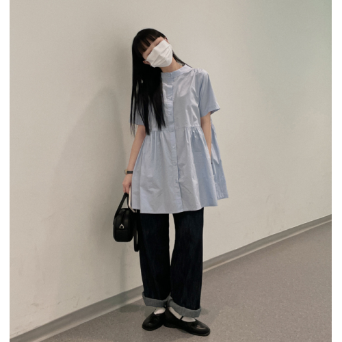 春季預訂｜襯衫短袖迷你連身裙