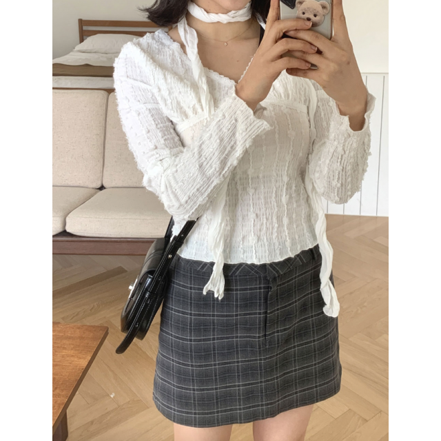 春季預訂｜皺皺花花LACE邊長袖上衣