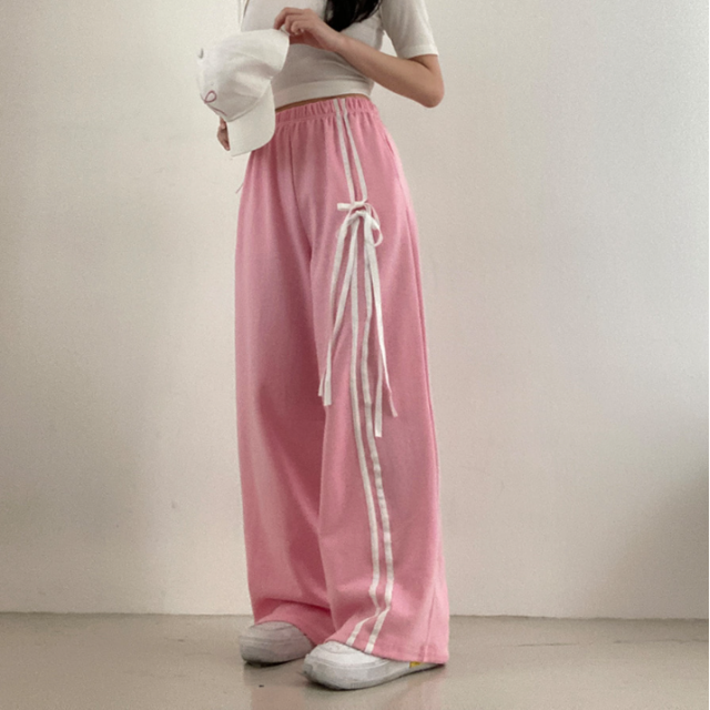 春季預訂｜雙絲帶彩線寬褲
