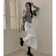春季預訂｜芭蕾核心側絲帶沙沙後開衩綁帶長裙
