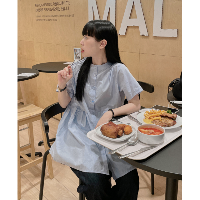 春季預訂｜襯衫短袖迷你連身裙