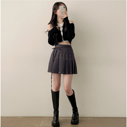 春季預訂｜絲帶綁帶百褶裙