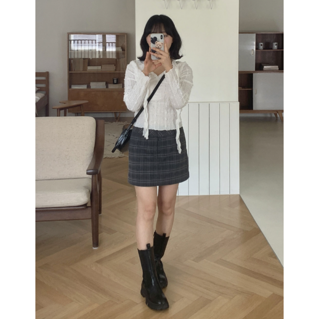 春季預訂｜復古格紋迷你短裙