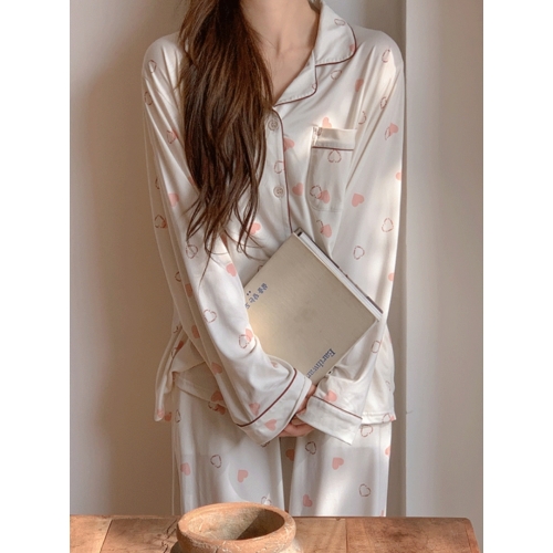 24S/S 預訂｜JUUNEEDU Heart Signal Lettering Pajamas Set (2 COLOR)