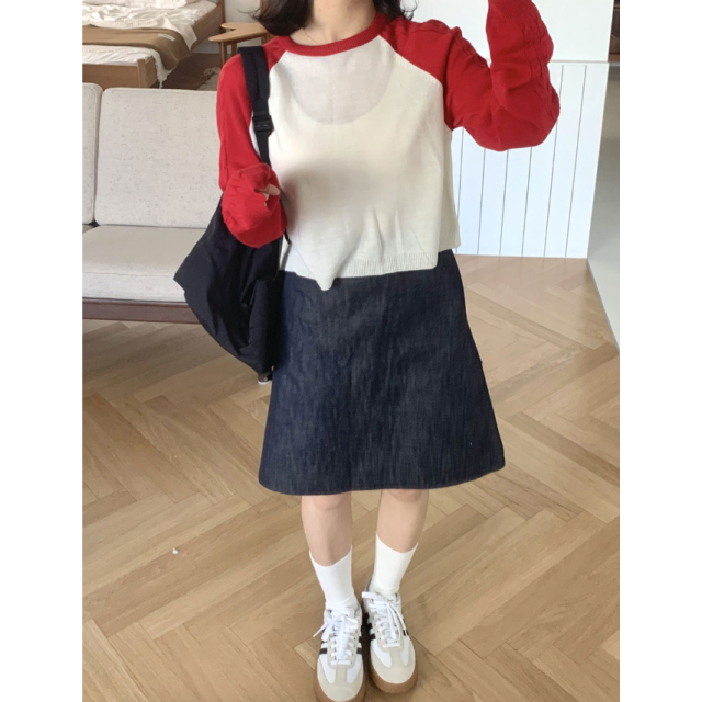 春季預訂｜Twist寬鬆拼色春夏針織上衣