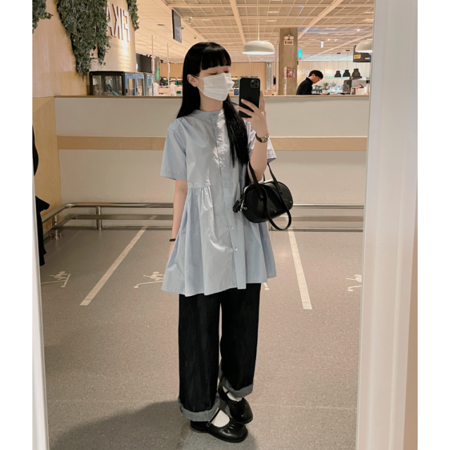 春季預訂｜襯衫短袖迷你連身裙