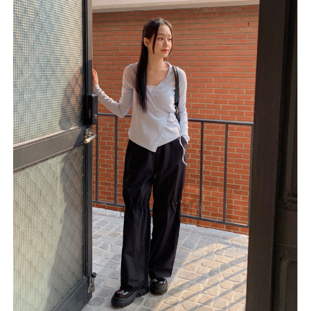 春季預訂|沙沙尼龍索繩長褲 春季預訂|沙沙尼龍索繩長褲