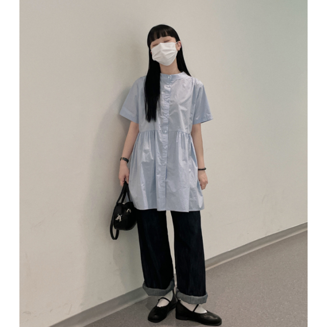 春季預訂｜襯衫短袖迷你連身裙