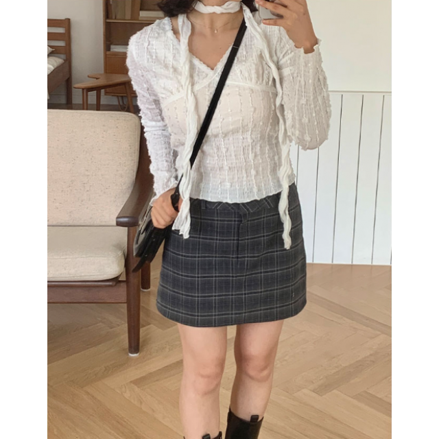 春季預訂｜復古格紋迷你短裙