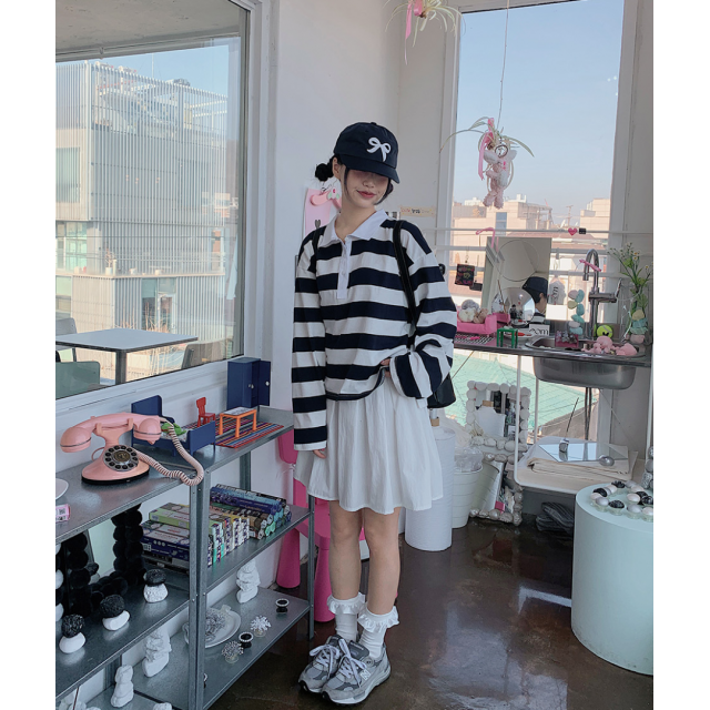 春季預訂｜側拉鍊百褶半身裙