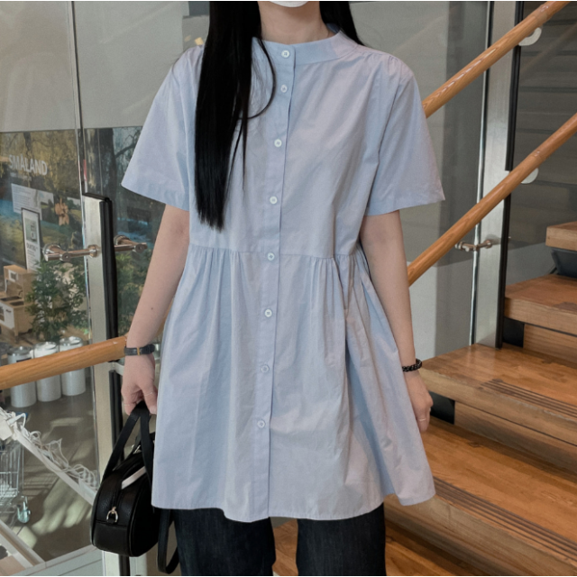 春季預訂｜襯衫短袖迷你連身裙