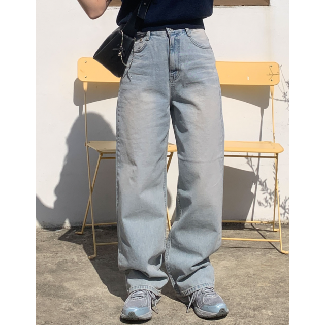 春季預訂｜CAT SAND水洗寬牛仔褲（3色）