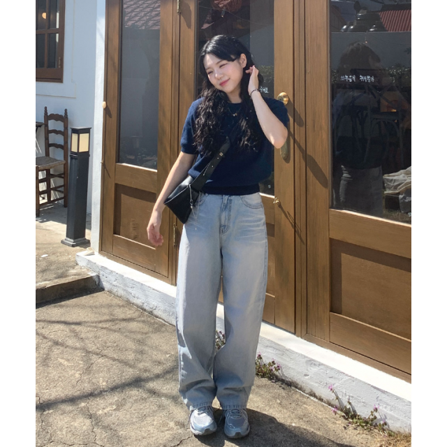 春季預訂｜CAT SAND水洗寬牛仔褲（3色）