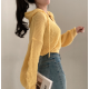 春季預訂｜扭紋CROP長袖針織HOODIE