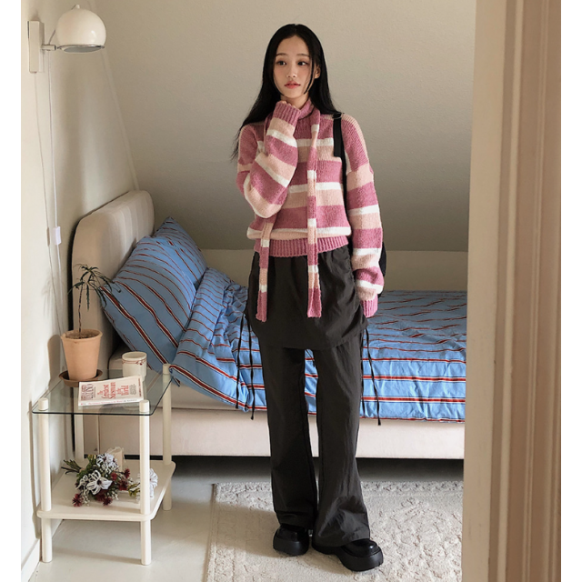 春季預訂｜繫帶尼龍抽褶裙疊層褲