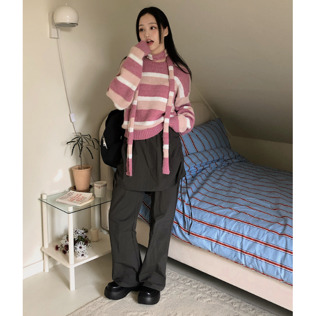 春季預訂｜繫帶尼龍抽褶裙疊層褲