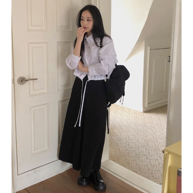 春季預訂｜繫帶短版襯衫