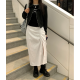春季預訂｜尼龍抽褶細繩前開叉長裙
