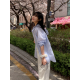 春季預訂｜泡泡紗條紋寬鬆襯衫