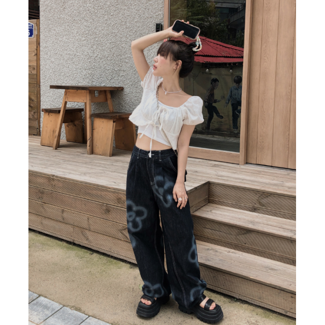 春季預訂|STITCH緞帶泡泡短上衣 春季預訂|STITCH緞帶泡泡短上衣