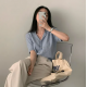 春季預訂｜亞麻毛圈翻領鈕扣針織上衣