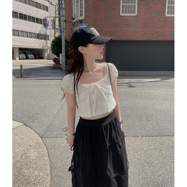春季預訂|羅紋y2k絲帶短版開襟衫 春季預訂|羅紋y2k絲帶短版開襟衫