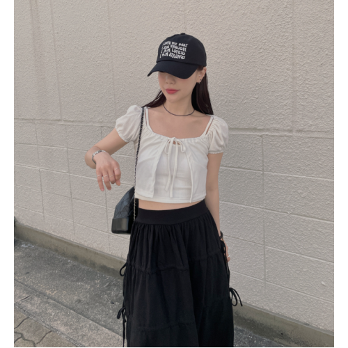 春季預訂｜羅紋y2k絲帶短版開襟衫