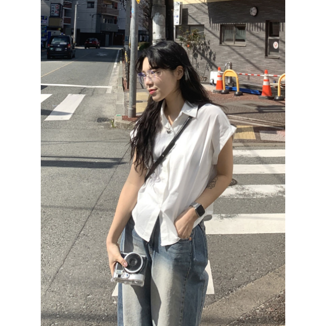 春季預訂｜捲起無袖短袖襯衫（8色）