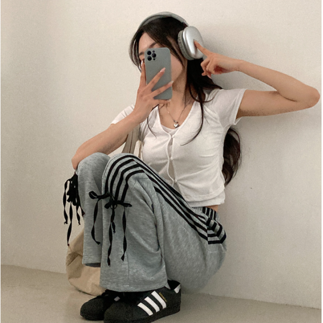 春季預訂｜掛脖短扣分層羅紋短袖上衣