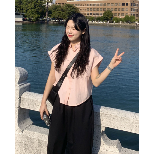 春季預訂｜捲起無袖短袖襯衫（8色）
