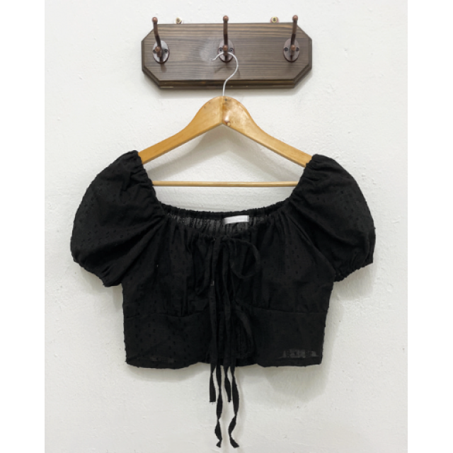 春季預訂|STITCH緞帶泡泡短上衣 春季預訂|STITCH緞帶泡泡短上衣