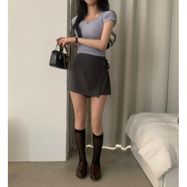 春季預訂｜裹身緞帶裙短褲
