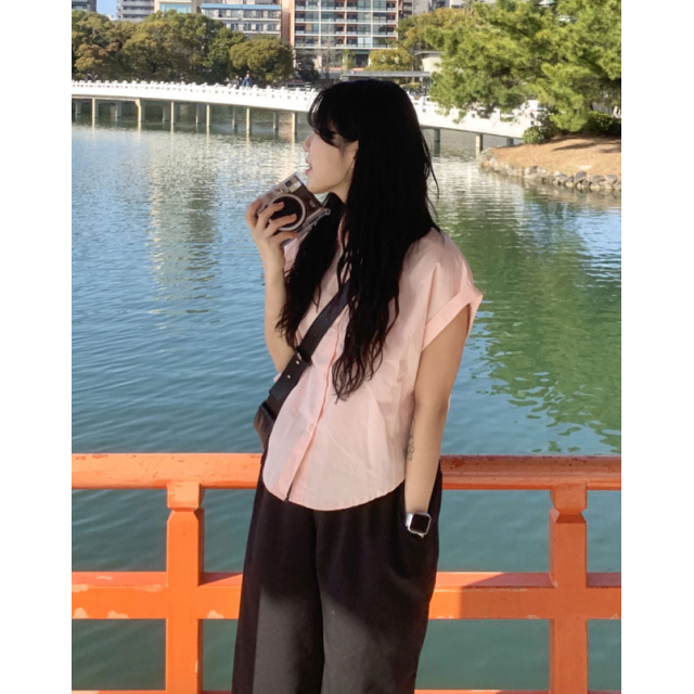 春季預訂｜捲起無袖短袖襯衫（8色）